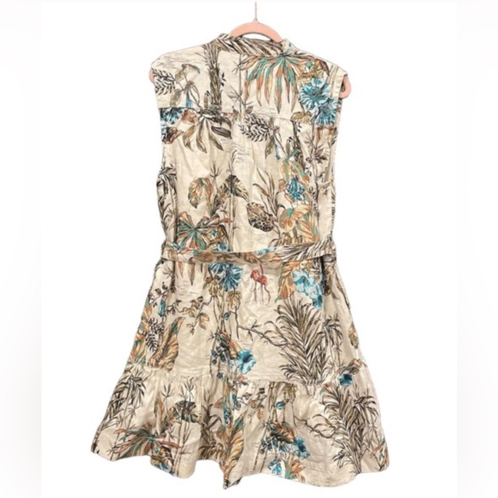 NWT Banana Republic Tropical Safari Animal Print Mini Dress with Belt - Picture 8 of 8